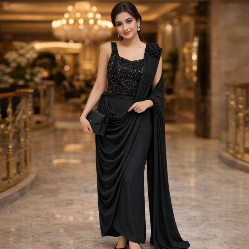 INDO WESTERN DRESS FREE SIZE TILL TO XL