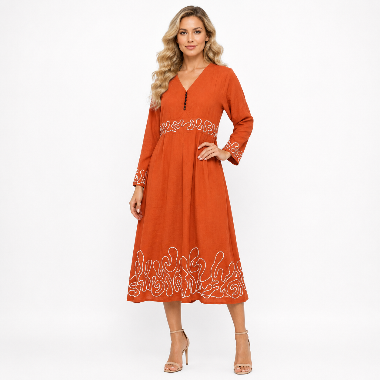 THREAD WORK DRESS