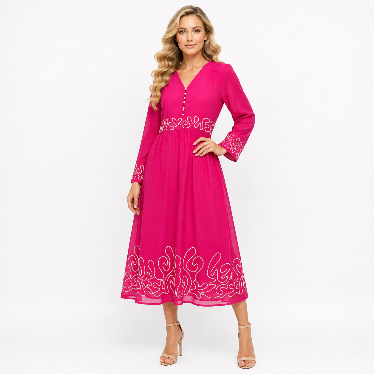 THREAD WORK DRESS
