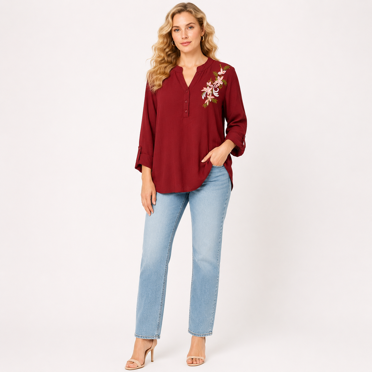 2 side flower patch top