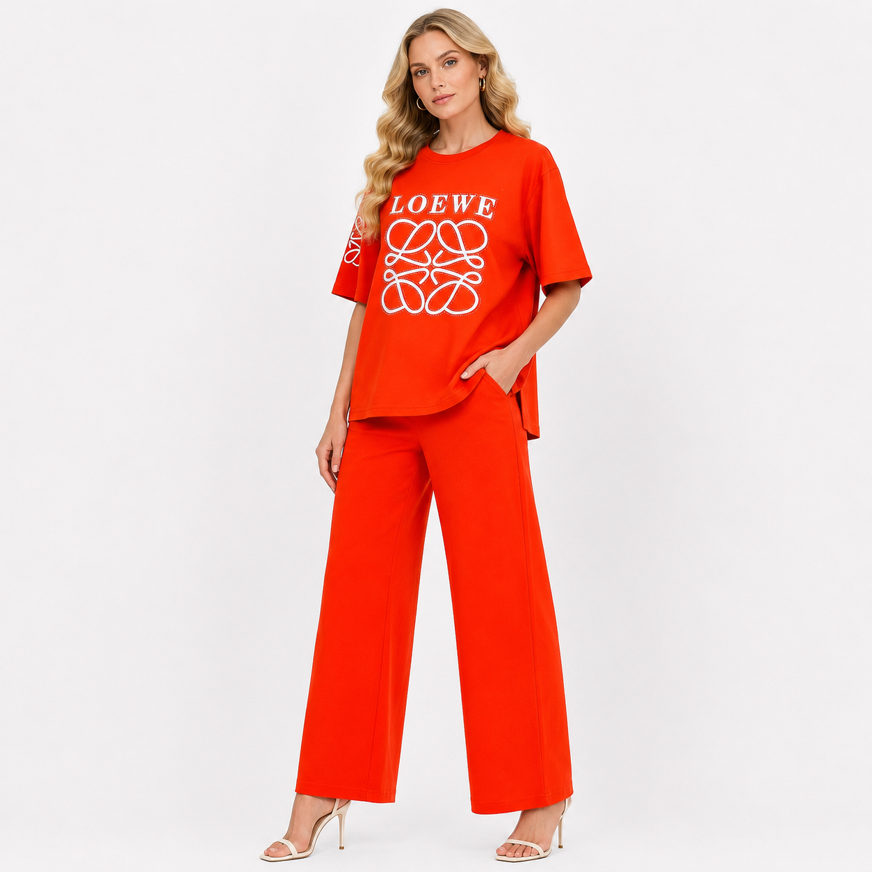 LOVE PRINTE T- SHIRT CORD SET