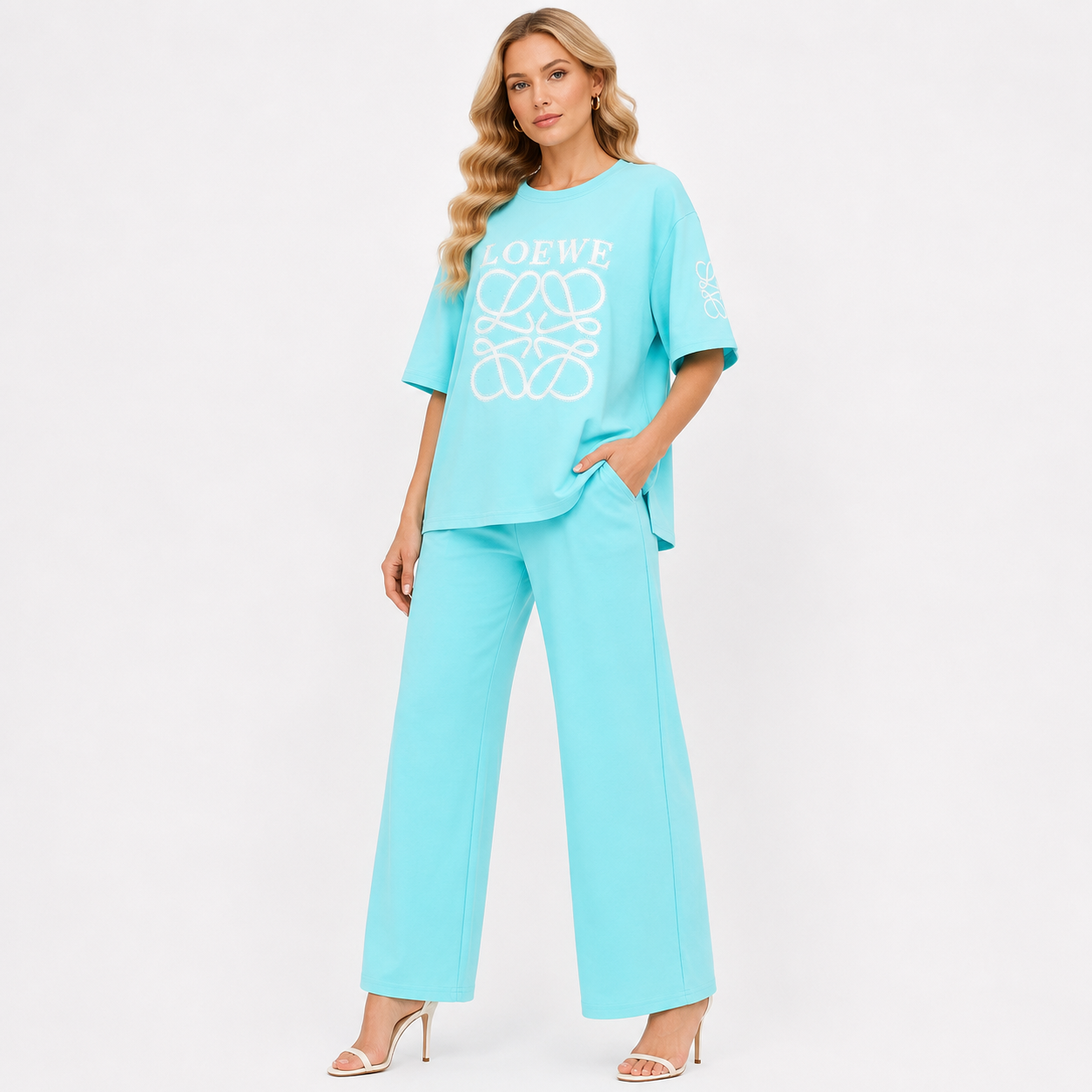 LOVE PRINTE T- SHIRT CORD SET