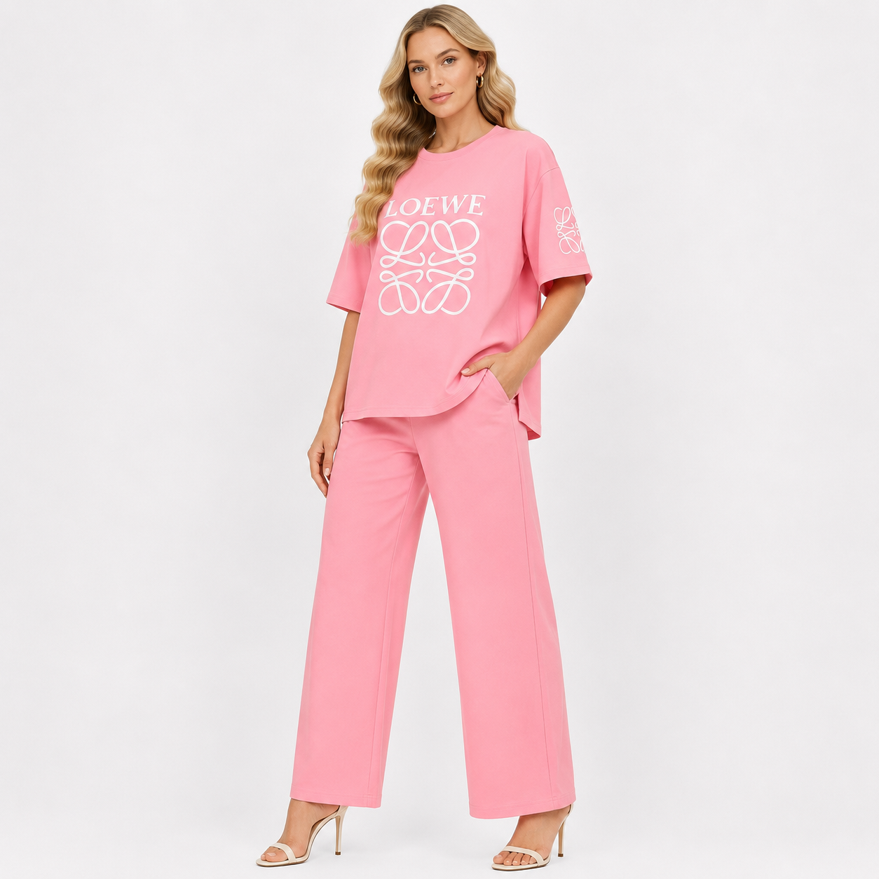 LOVE PRINTE T- SHIRT CORD SET