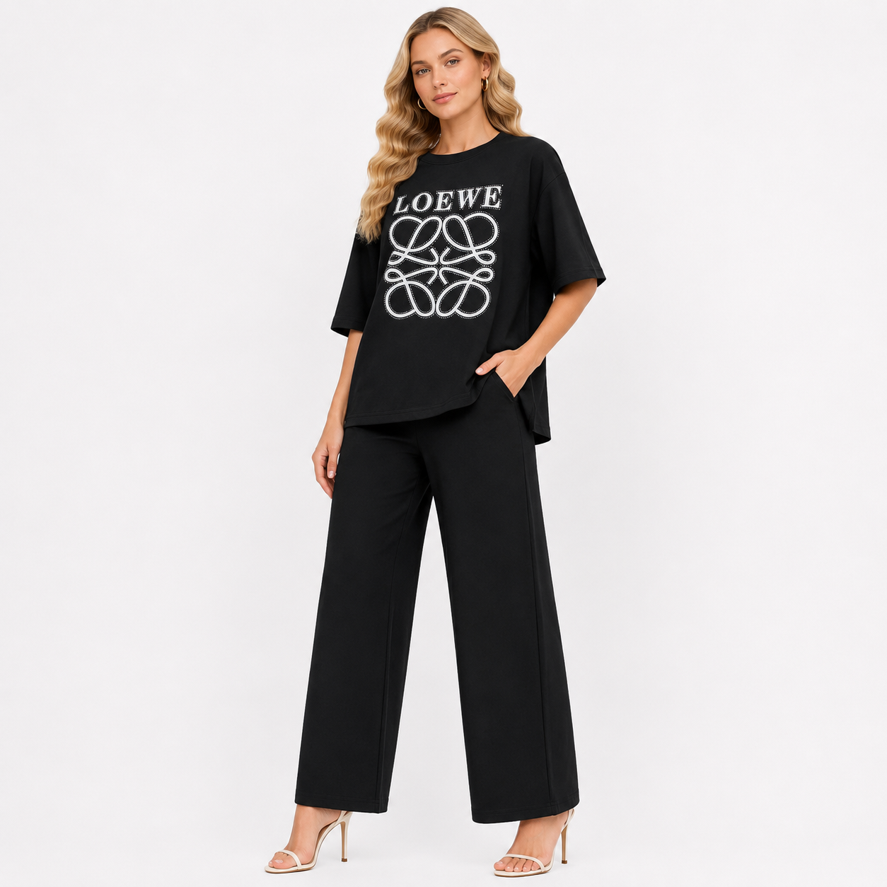 LOVE PRINTE T- SHIRT CORD SET