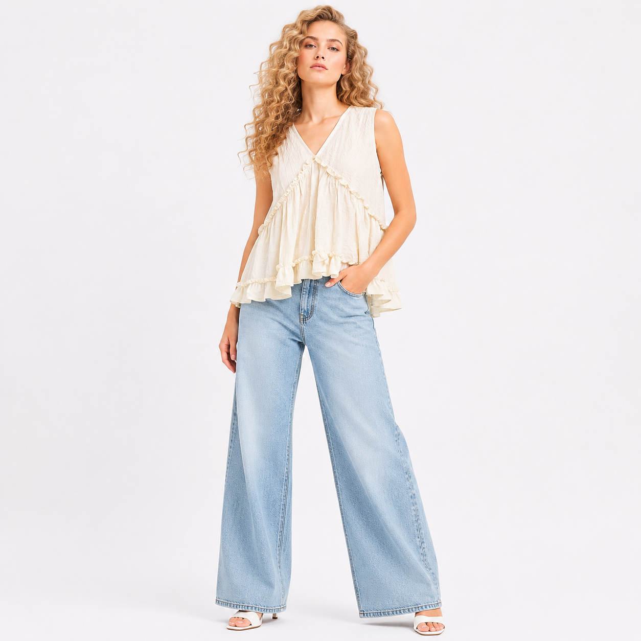 SMALL SIZE CUT SLEEVE TOP