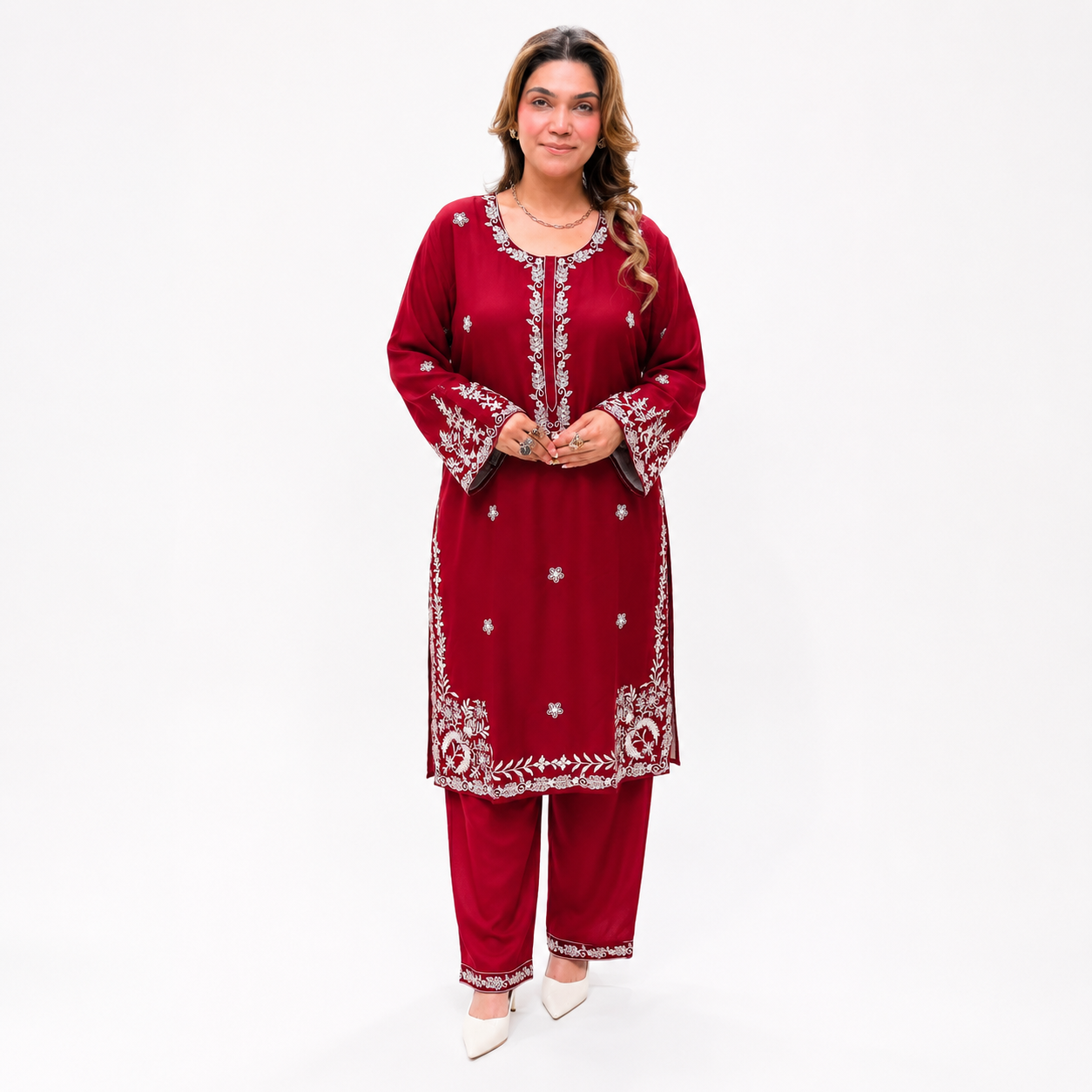 Embroidery  pakistani style kurti cord set