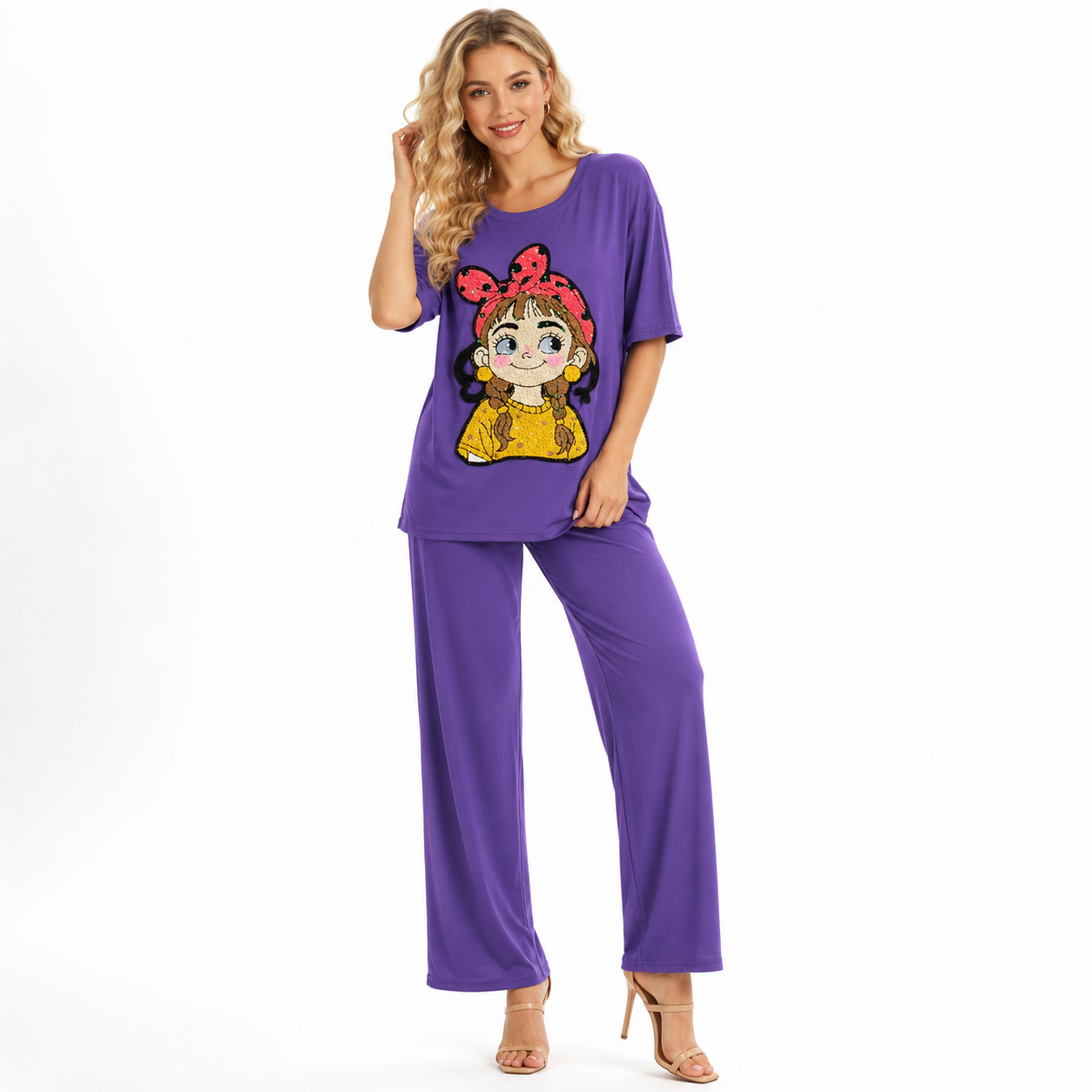 Solid with Graphic Sequin Embroidery