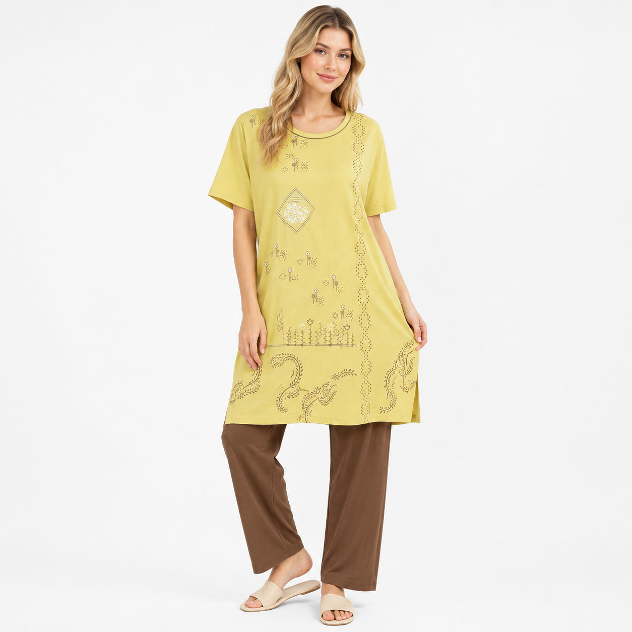6XL LIGHT YELLOW CONTRAST NIGTH SUITS