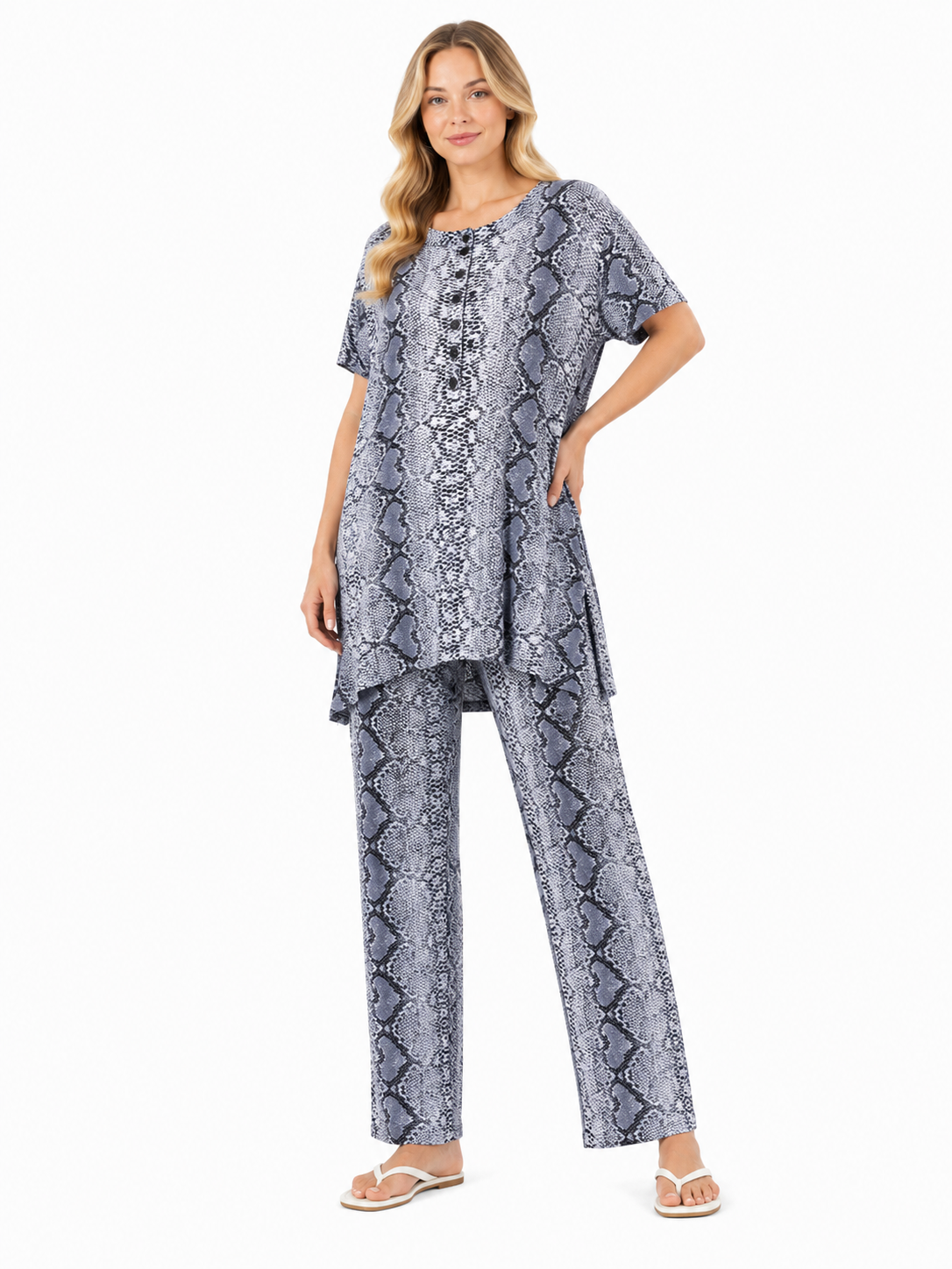 4XL GRY PLUS SIZE NIGTH SUITS