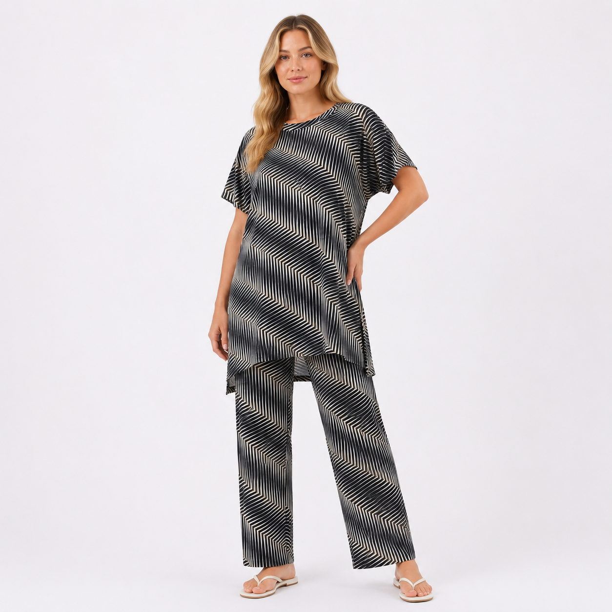 4XL DARK GRY PRINTED NIGHT SUITS