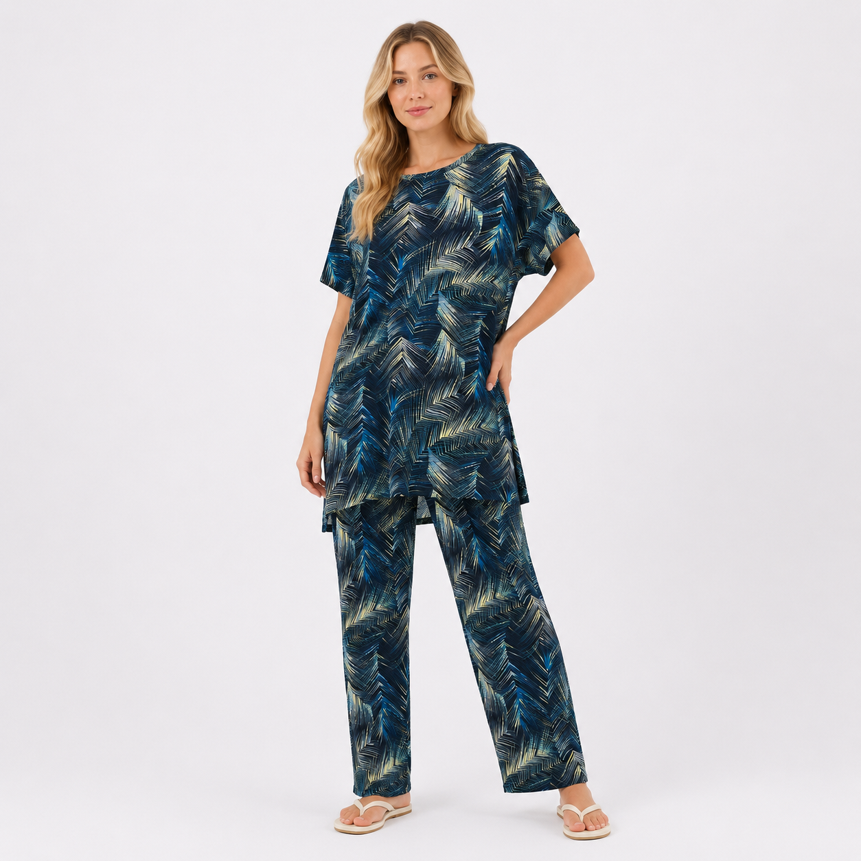 4XL TILL BLUE  PRINTED CORD SET