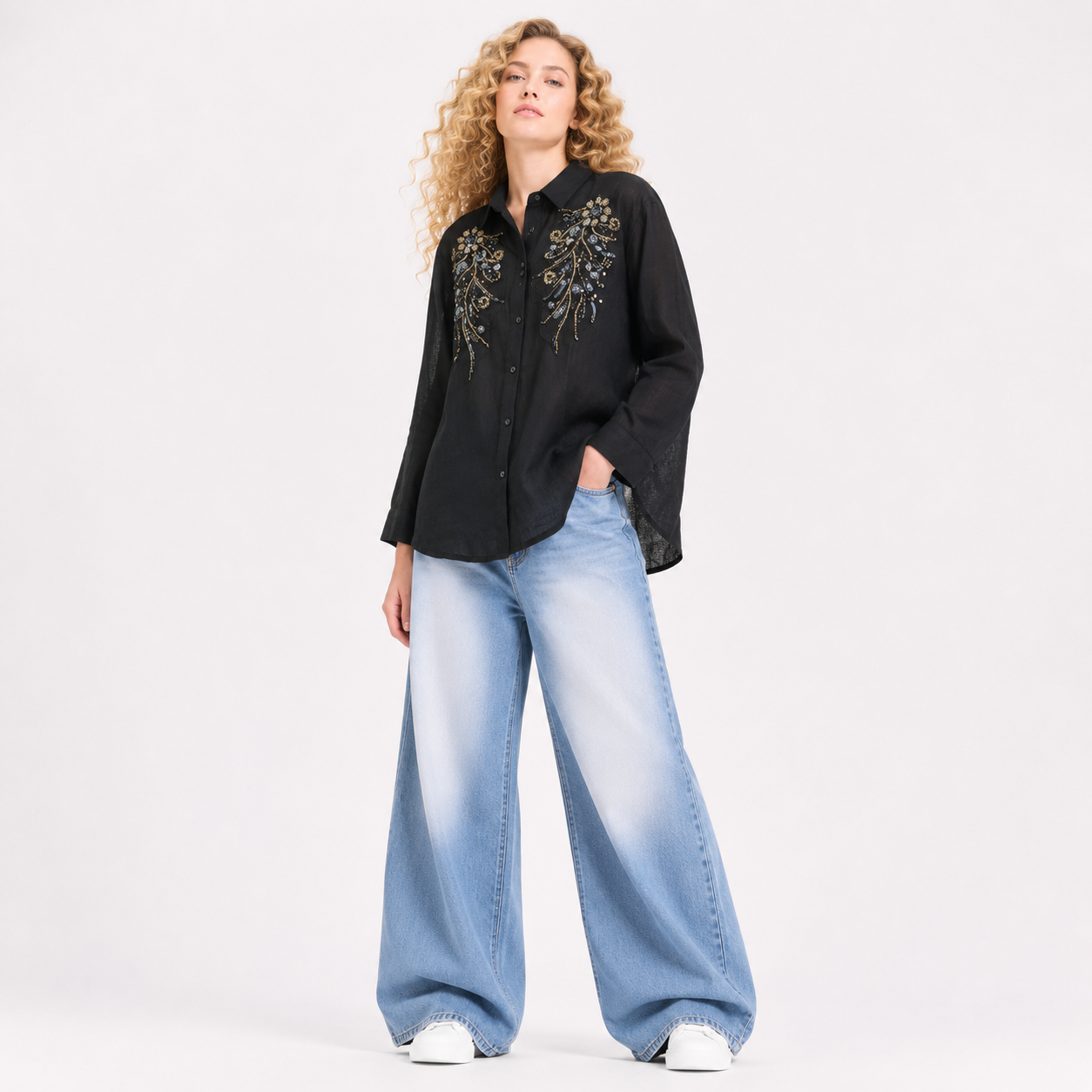 cut dana work shirt style top