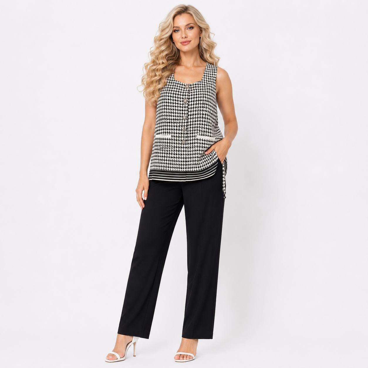 Houndstooth Print cord set