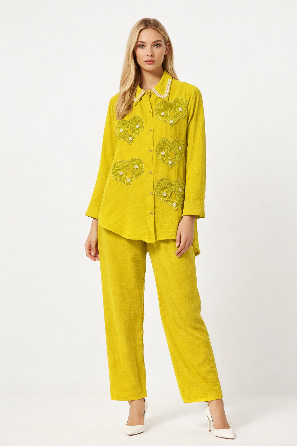 HEARTS PEARLS  SHAPES  CORD SET