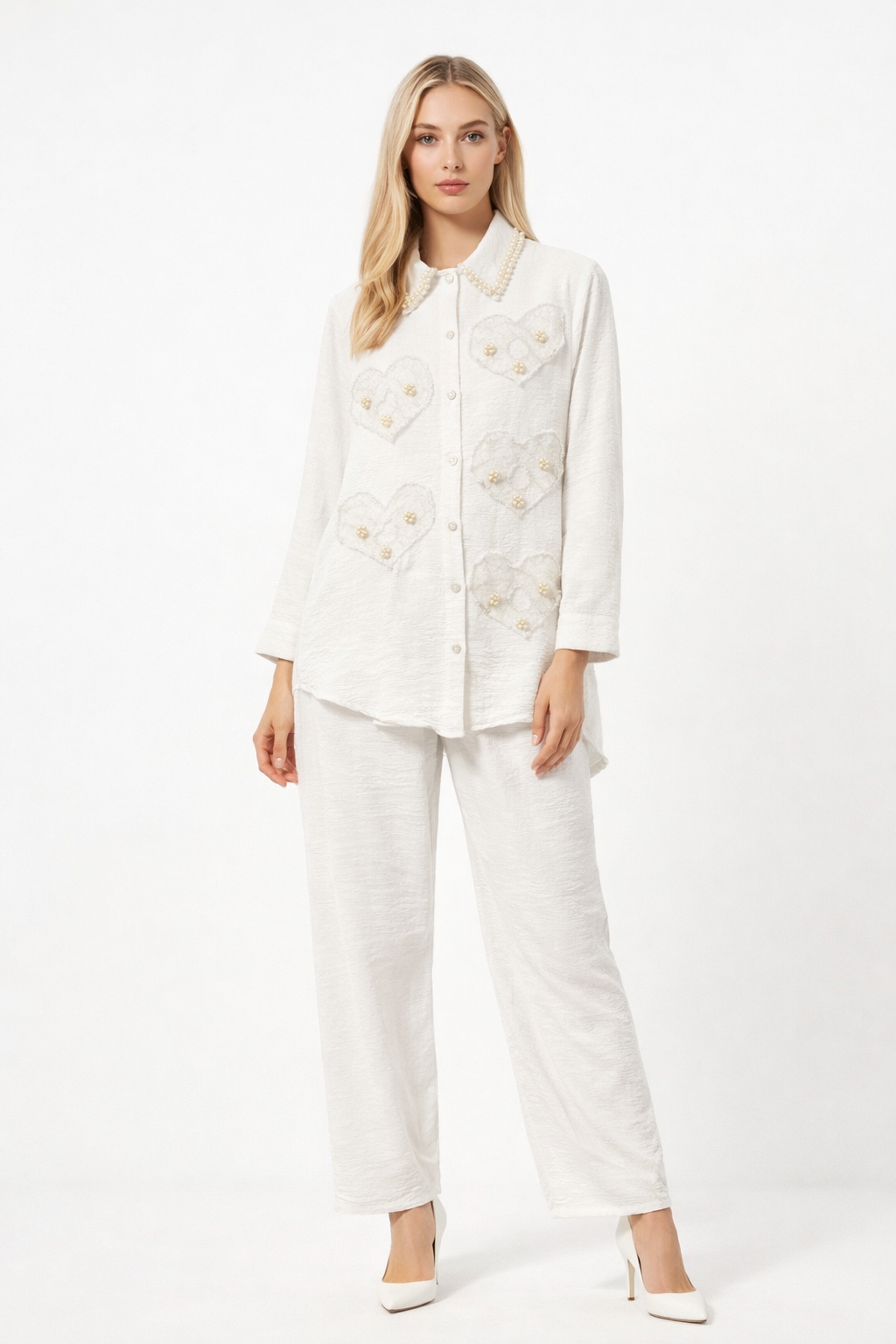 HEARTS PEARLS  SHAPES  CORD SET