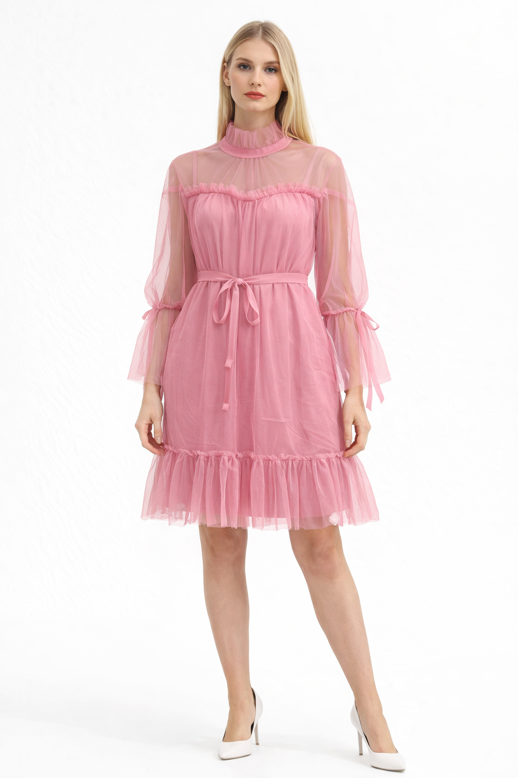 soft net short dress