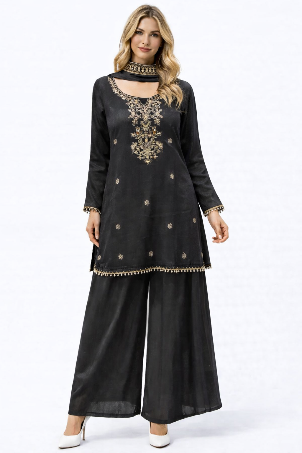SHORT KURTI WITH SHARARA