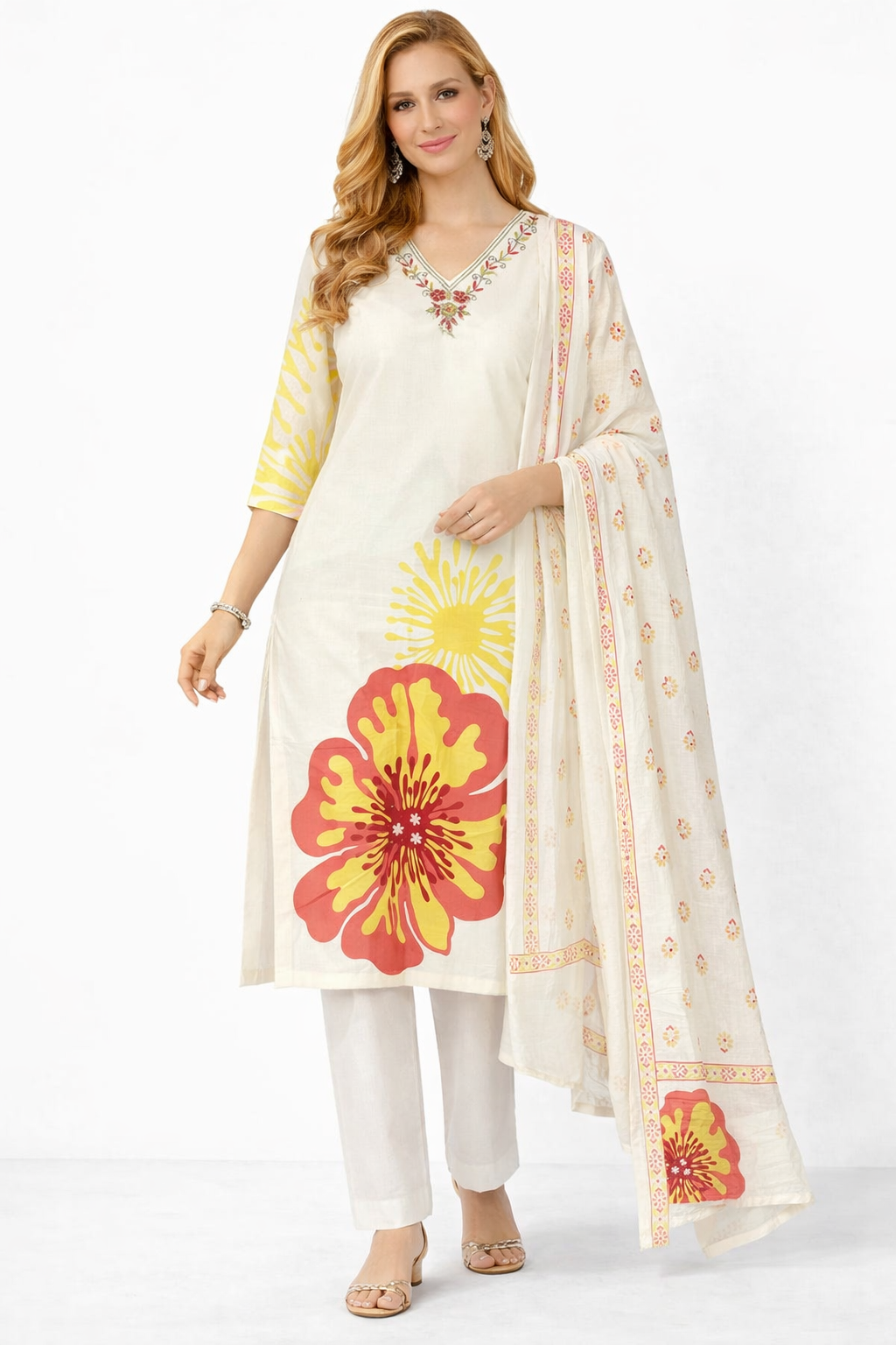 flower printed summer suits