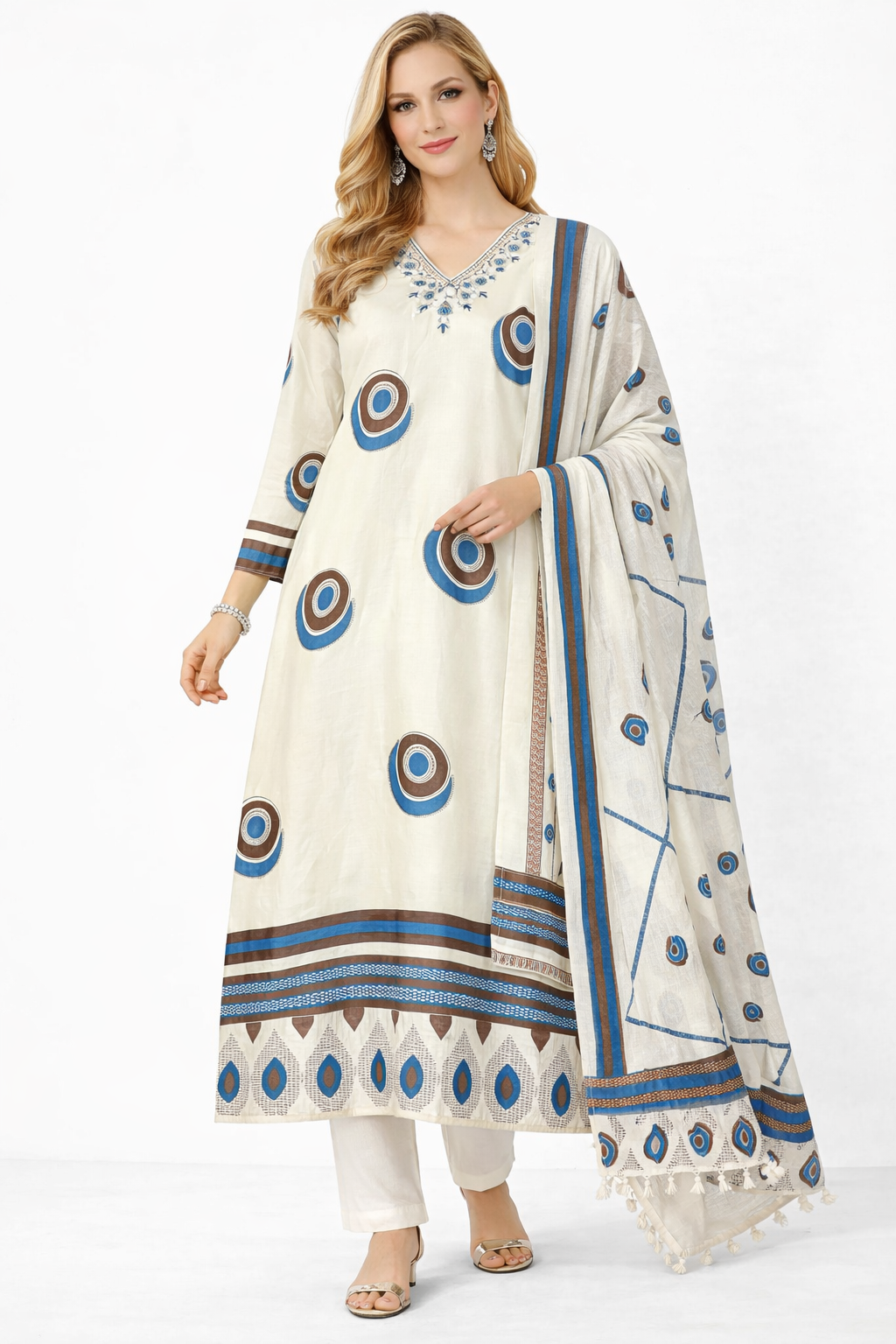 pure cotton nazer battu printe