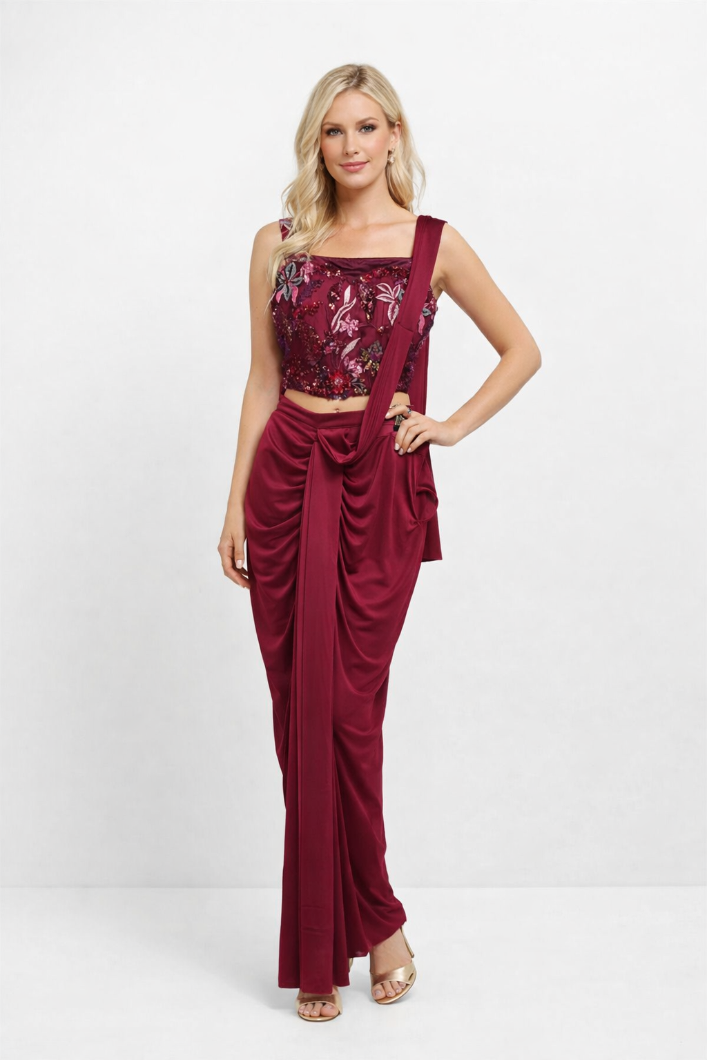 INDOWESTERN DRAP SAREE