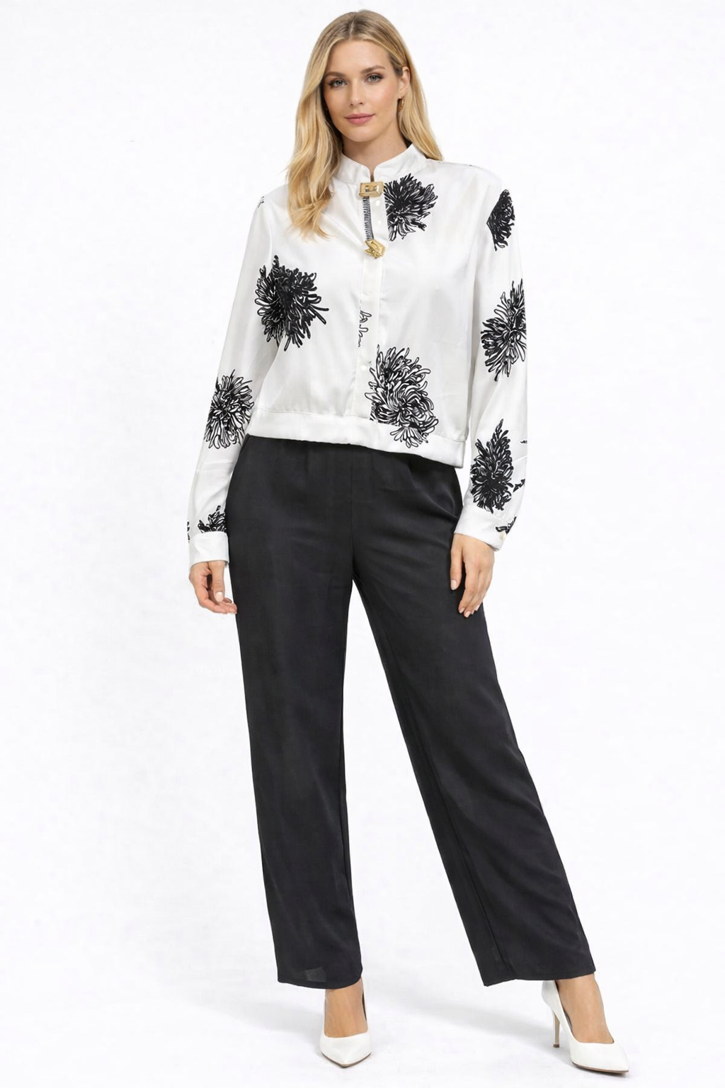 WHITE /BLACK COMBINATION CORDSET
