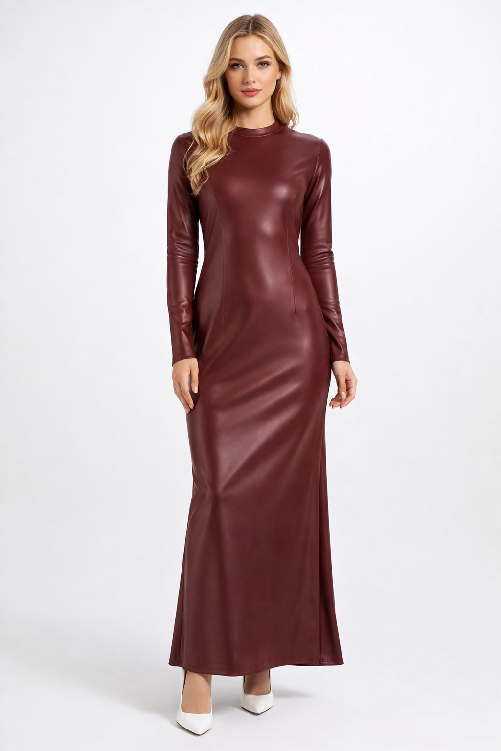 LEATHER LONG DRESS