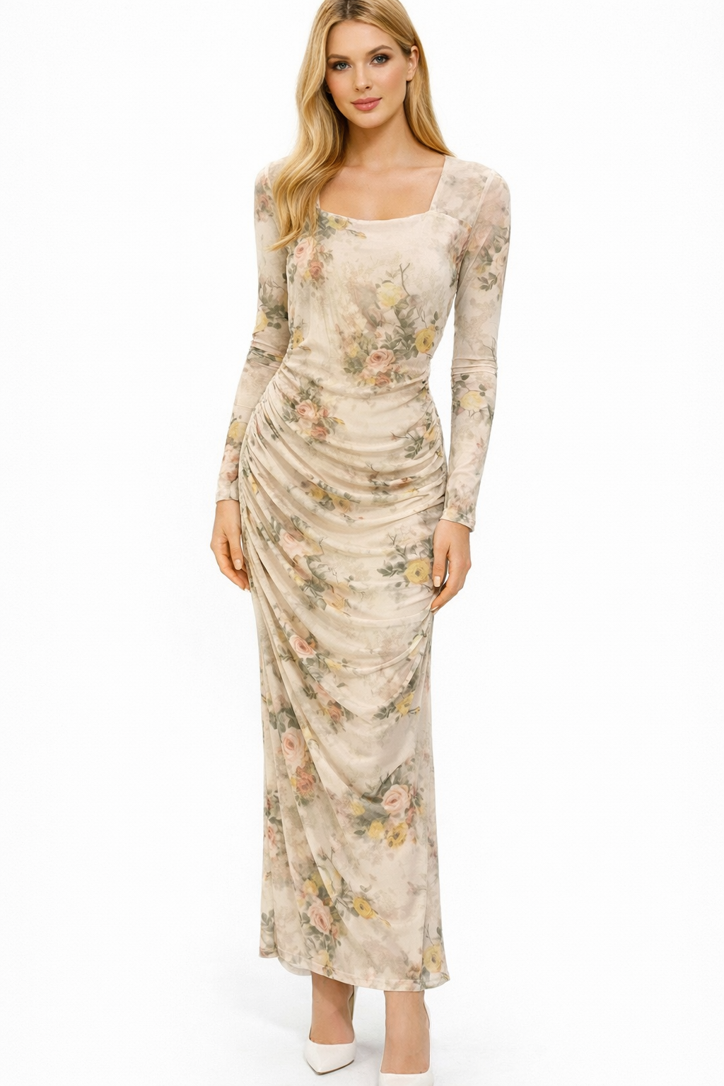 POWER NET LONG SUMMER DRESS