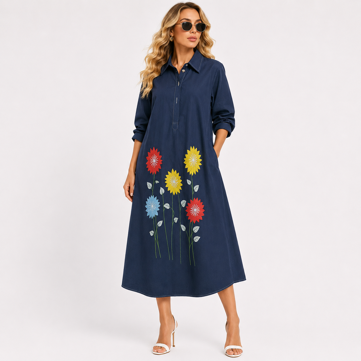 FLORAL PRINT PLUS SIZE DRESS