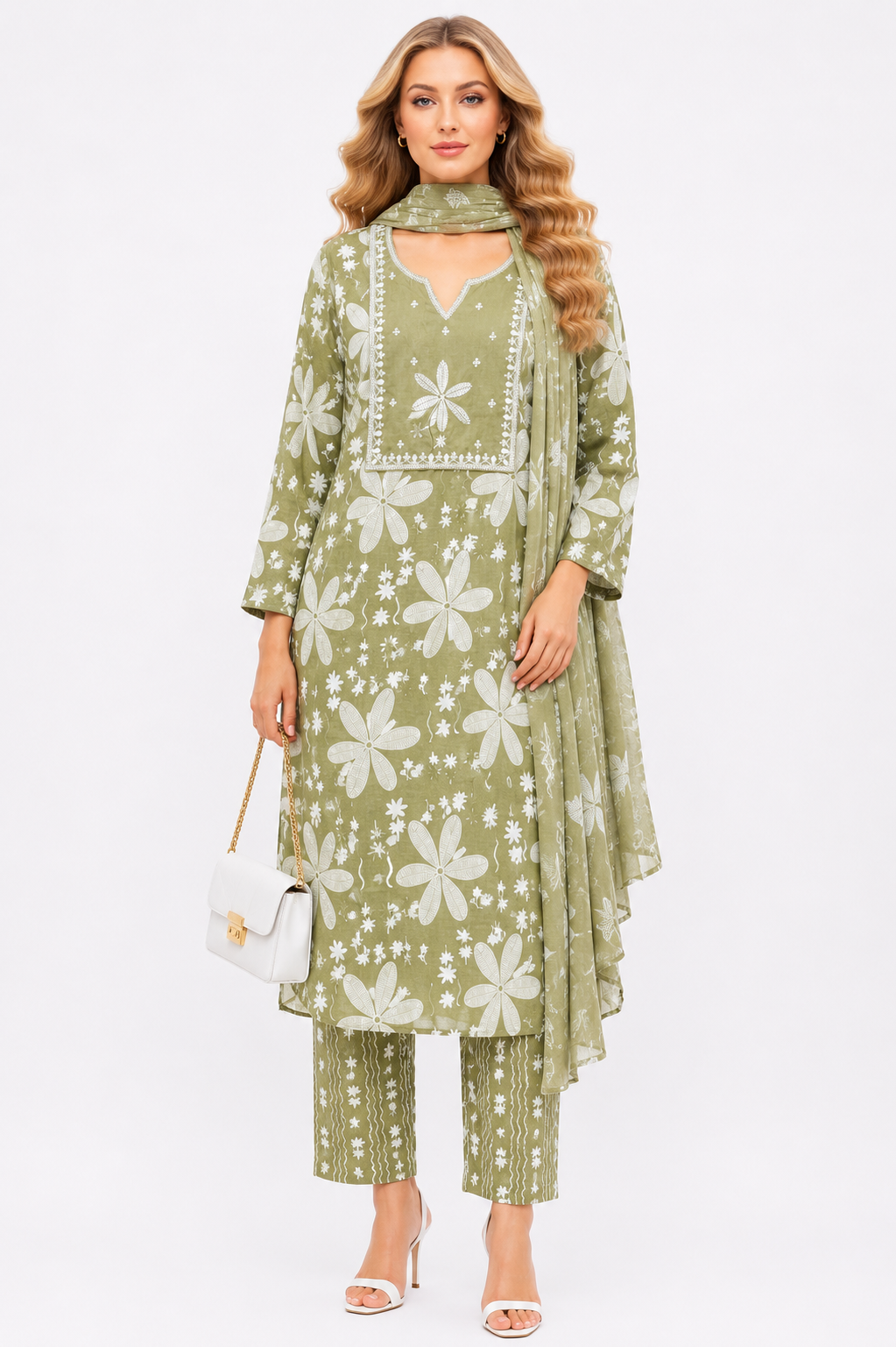 FLOWER PRINTE COTTON SUIT