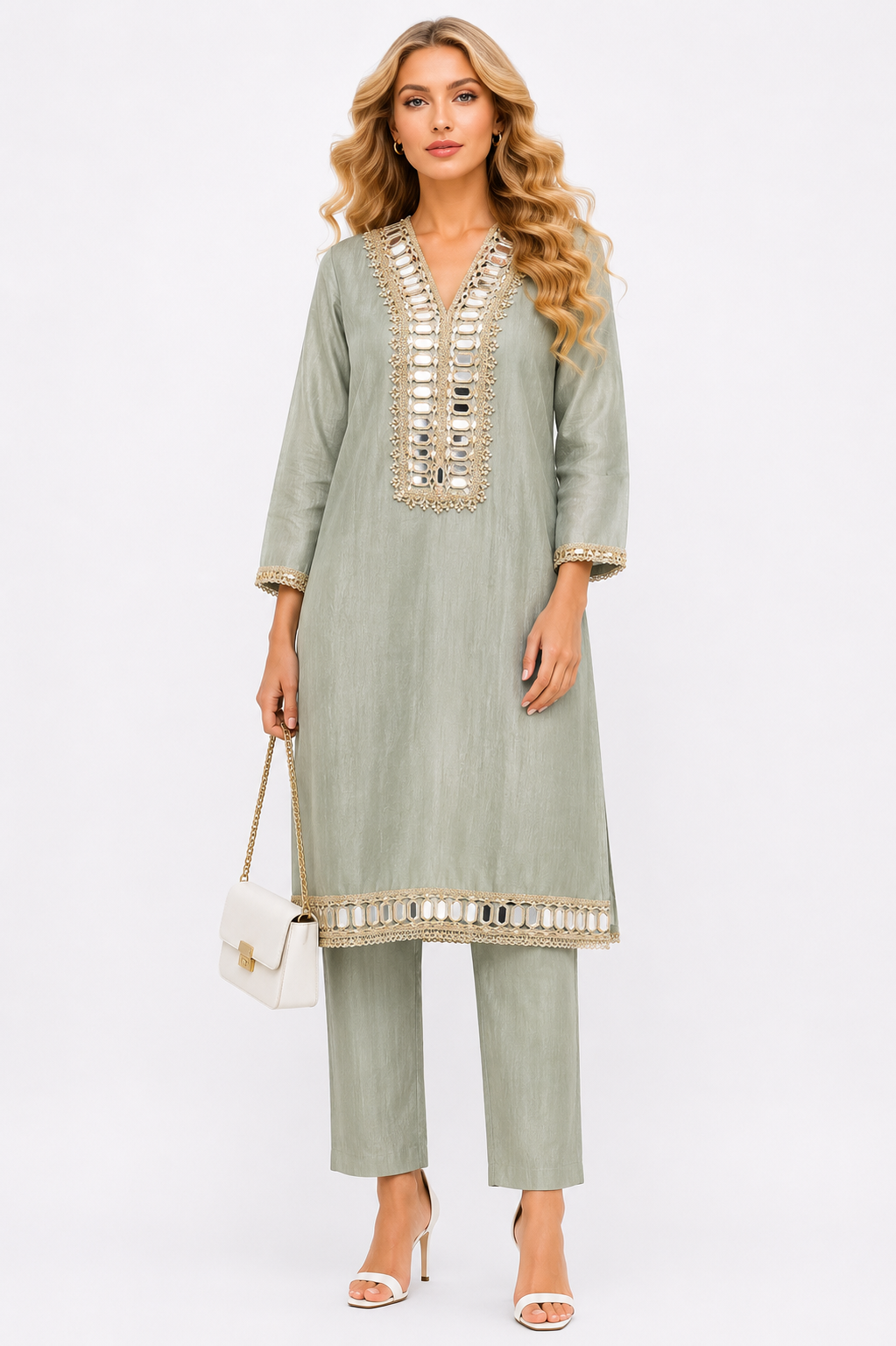 MIRROR WORK SUIT