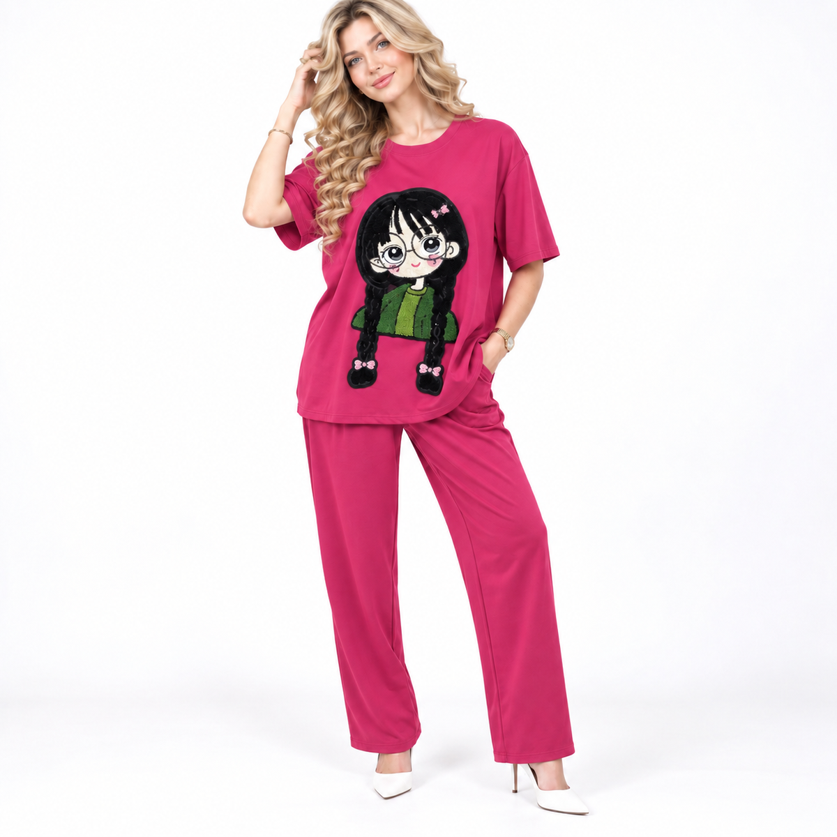 t- shirt style doll cord set