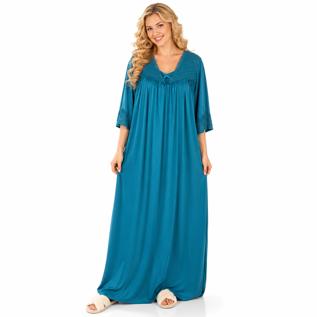 blue color full length night suit