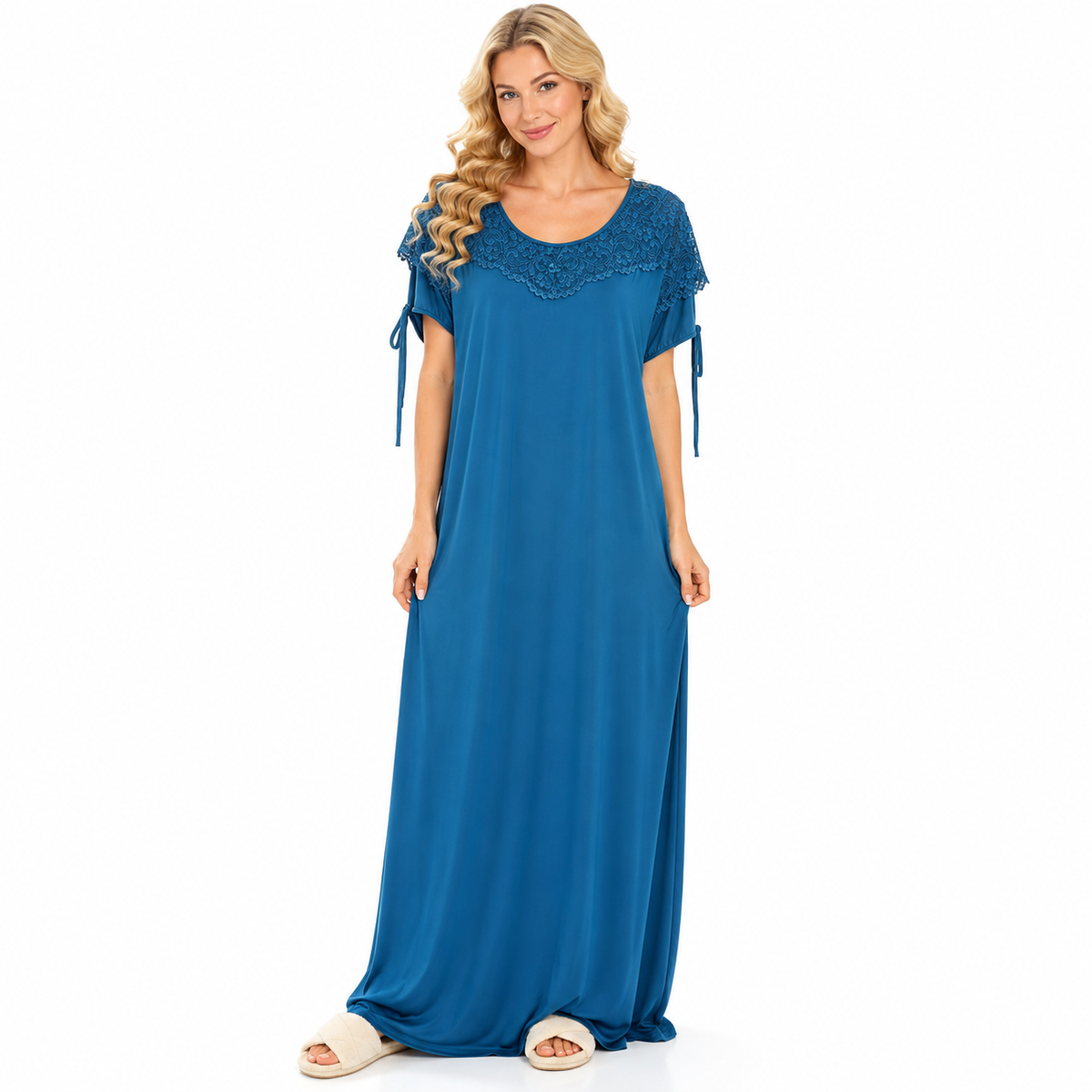 BLUE FULL LENGTH NIGHT SUIT