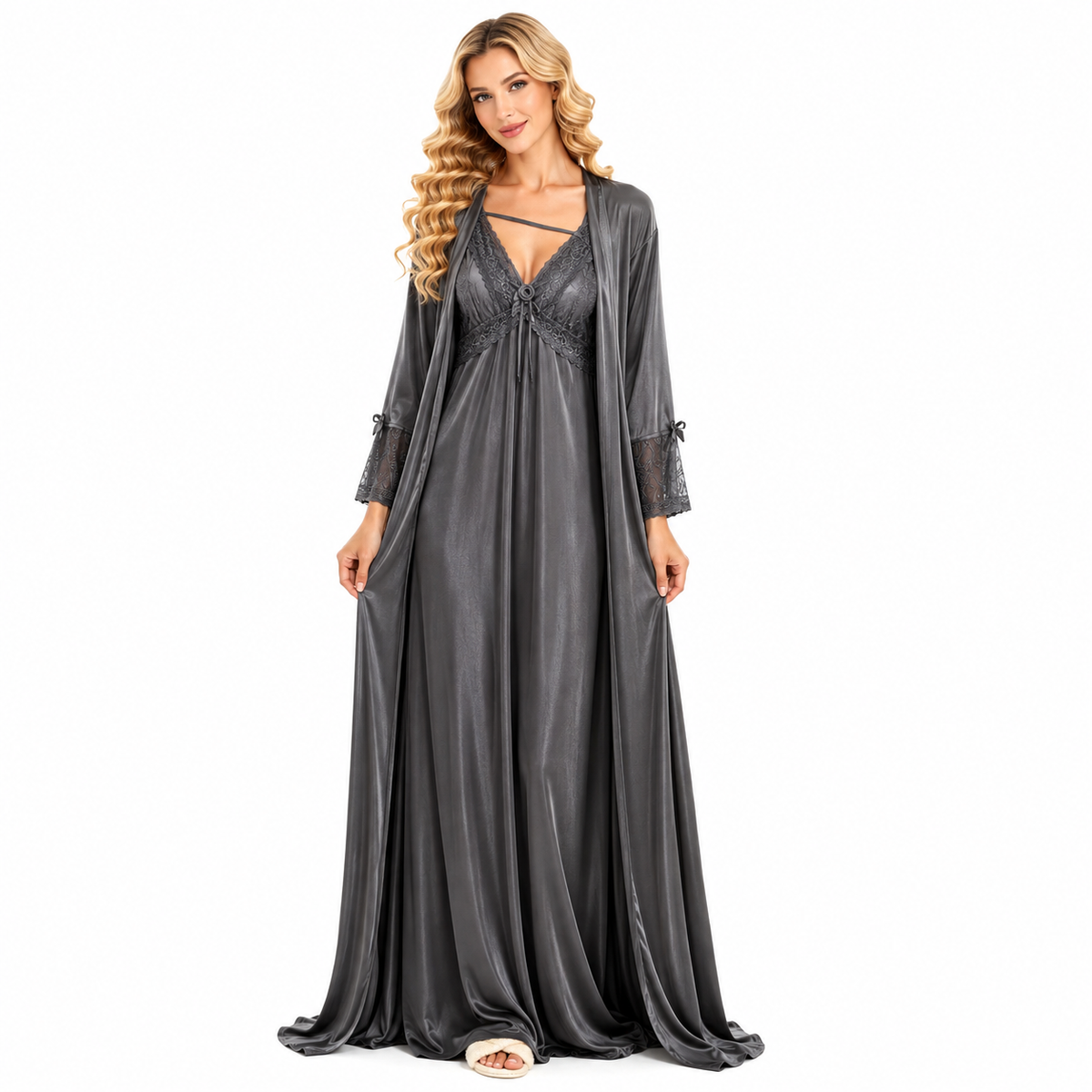 GREY COLOR NIGTH SUIT
