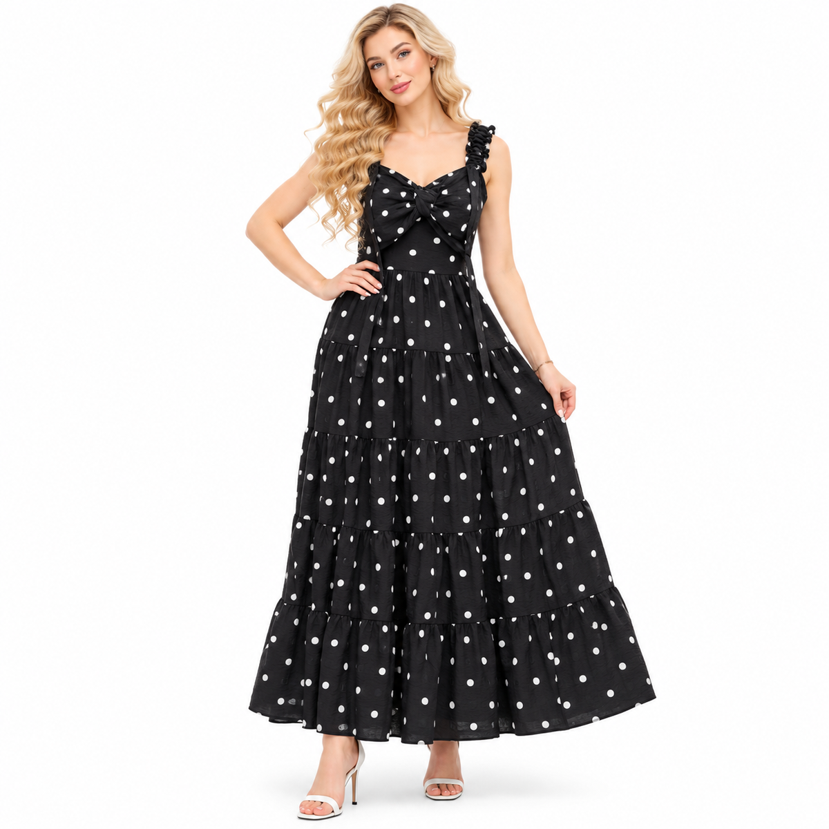 POLKA DOT DRESS FULL LENGTH