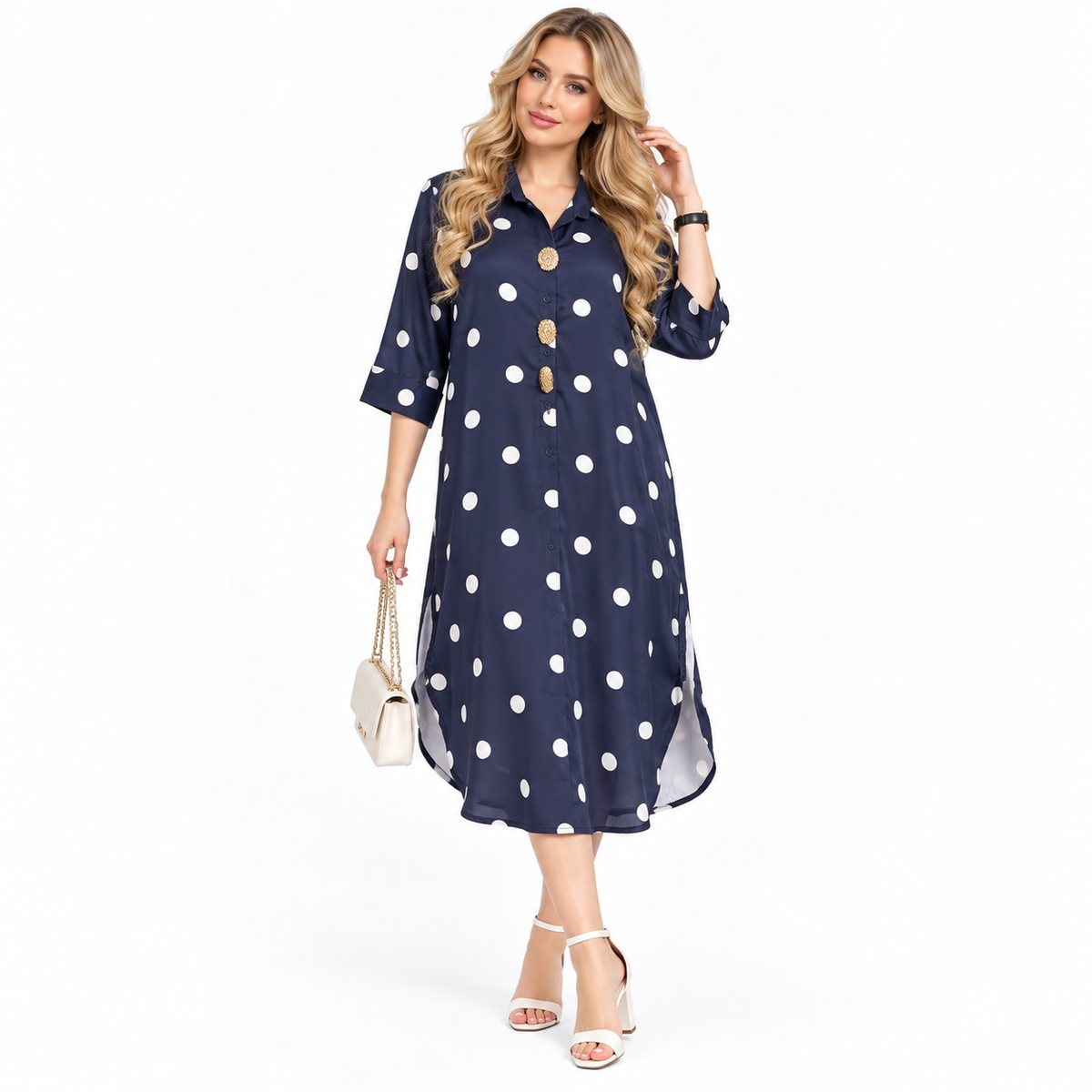 plus size poll ka dot dress