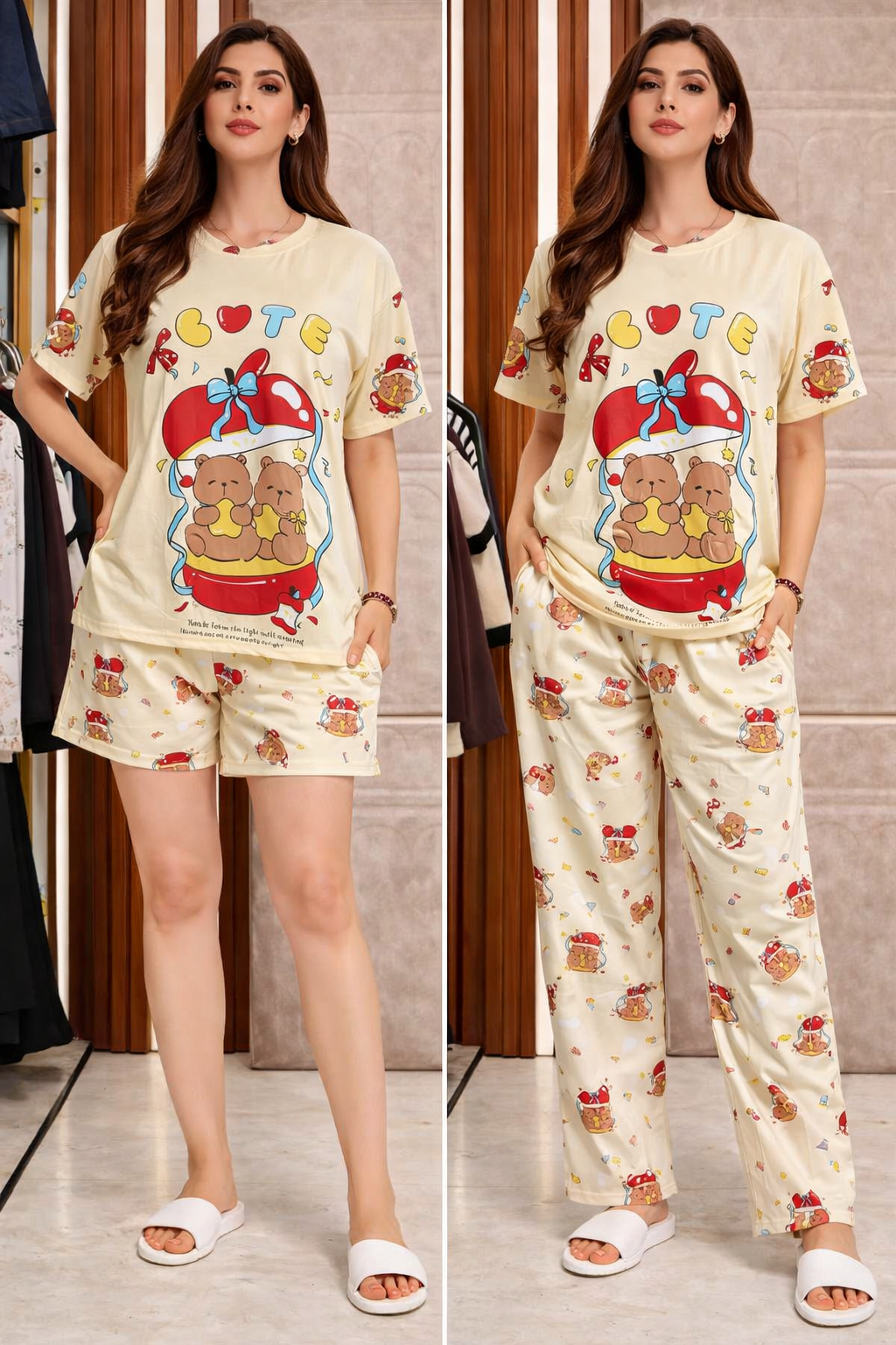 3 PC NIGTH SUIT BOTTOM / SHORT