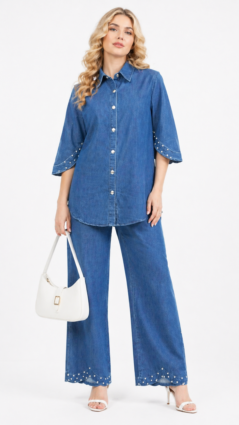 UMBRELLA SLEEVE DENIM CORD SET