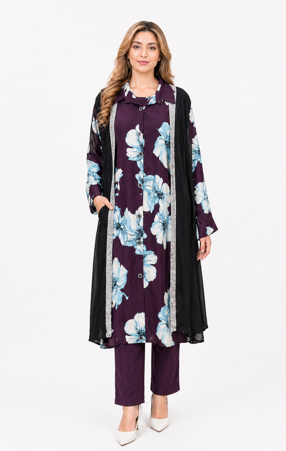 FLOWER PRINTE KOTI STYLE CORD SET