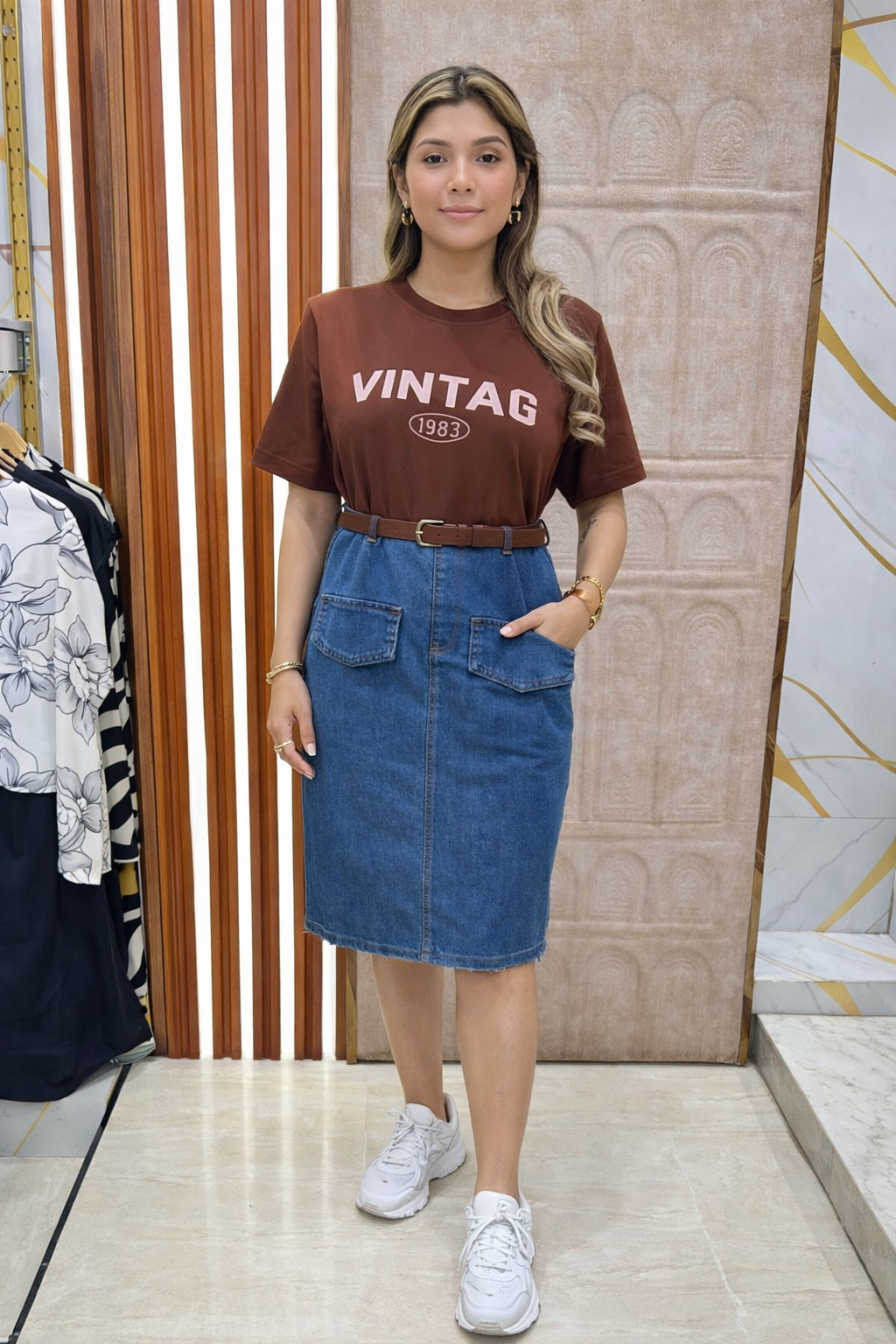 T-SHIRT WITH DENIM DRESS