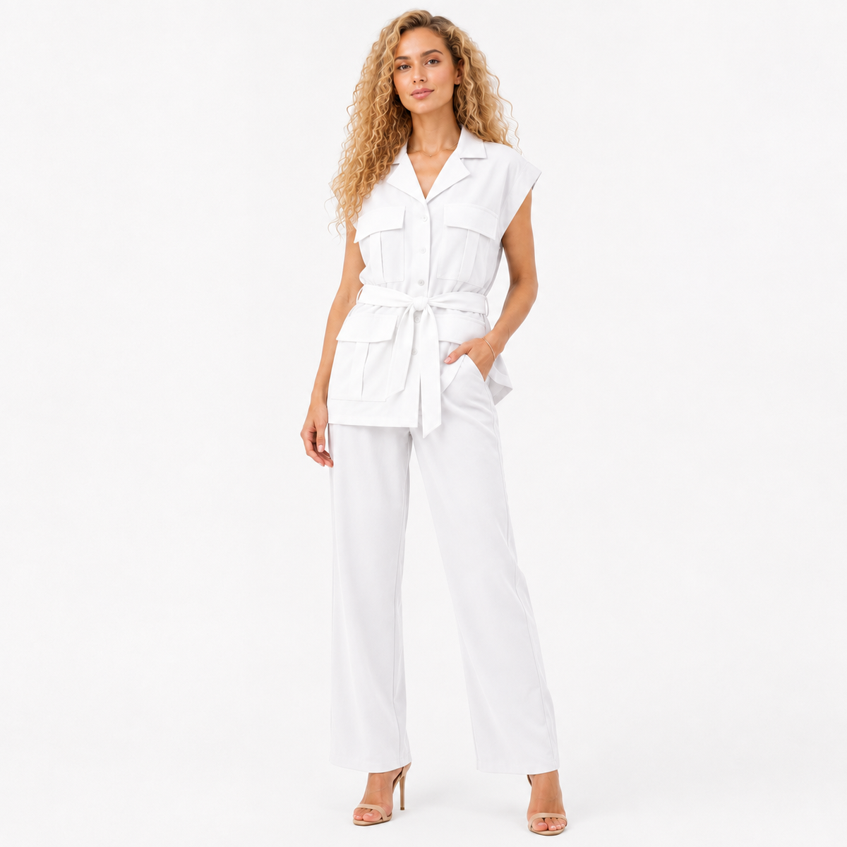 front pocket office wear cord set