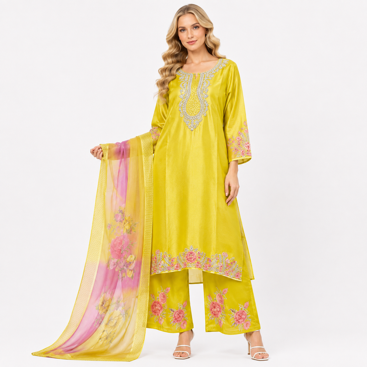 PRINTED CHUNNI WITH EMBROPIDERY SUIT