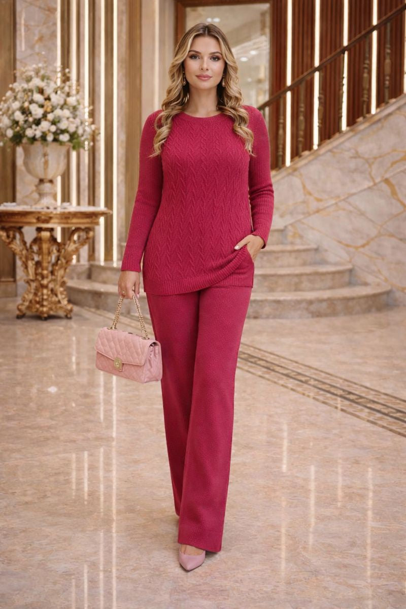 2PC WOLLEN NITTED CORD SET GOOD TILL M TO XL