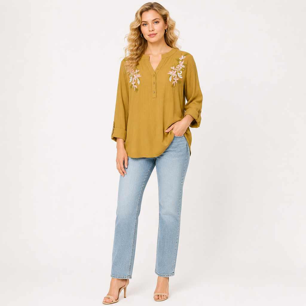 2 side flower patch top