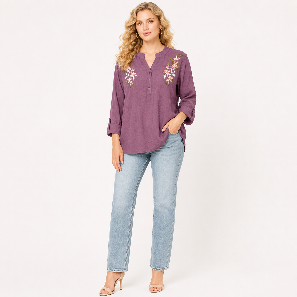 2 side flower patch top