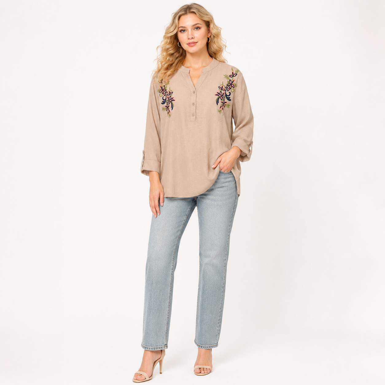 2 side flower patch top