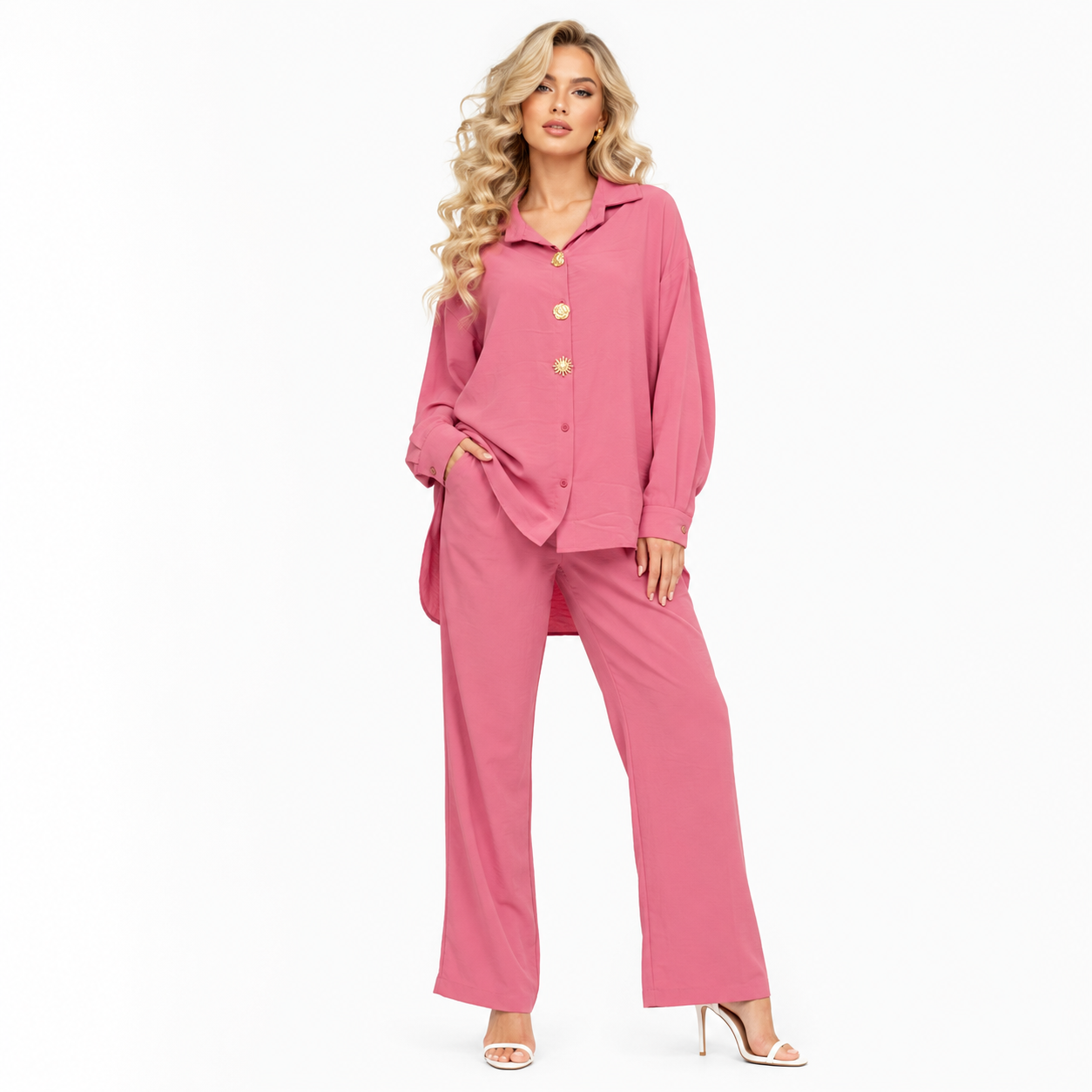 Solid with Statement Embellishments CORD SET