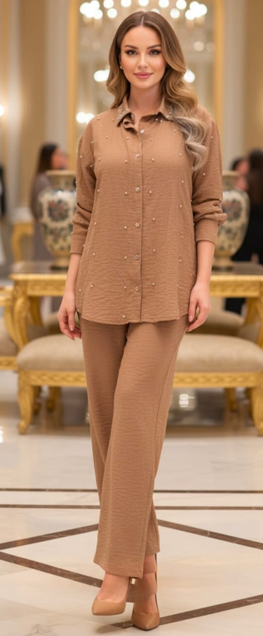 Korean Studded Cord Set | Free Size Till 2XL (44)