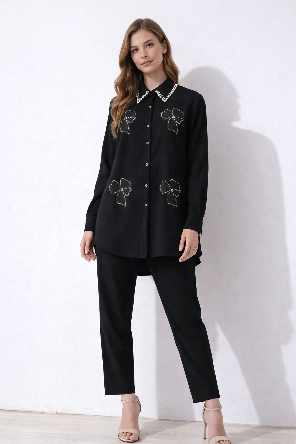 EMBLISHED FLOWER SUMMER CORD SET GOOD TILL TO 2XL