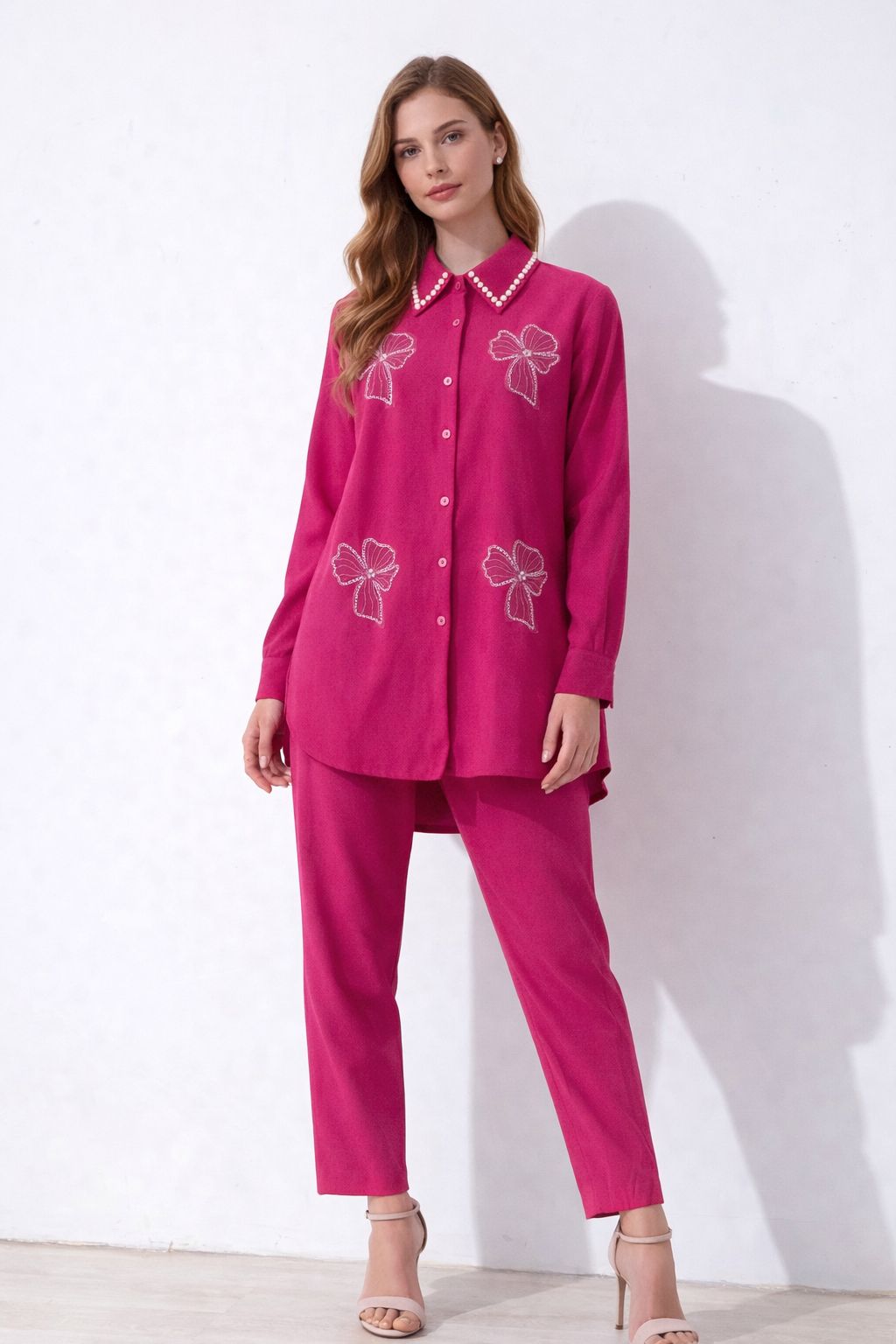 EMBLISHED FLOWER SUMMER CORD SET GOOD TILL TO 2XL